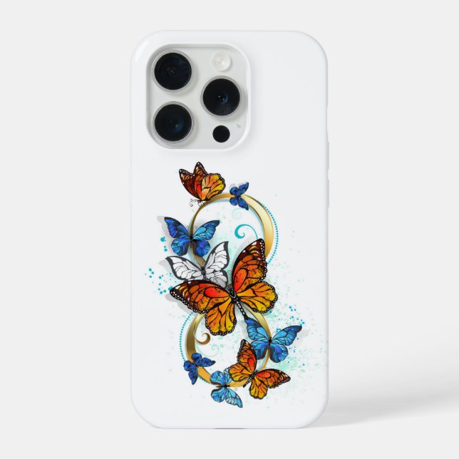 Unendlichkeit von Monarchfaltern iPhone Hülle (Rückseite)