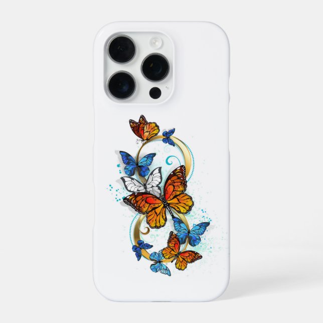 Unendlichkeit von Monarchfaltern iPhone Hülle (Rückseite)