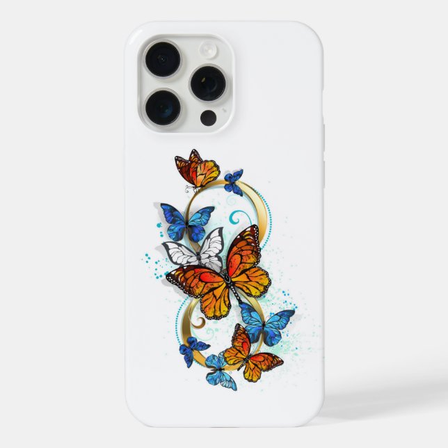 Unendlichkeit von Monarchfaltern iPhone Hülle (Rückseite)