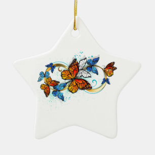 Unendlichkeit von Monarchfaltern Keramik Ornament
