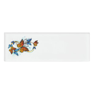 Unendlichkeit von Monarchfaltern Namenschild
