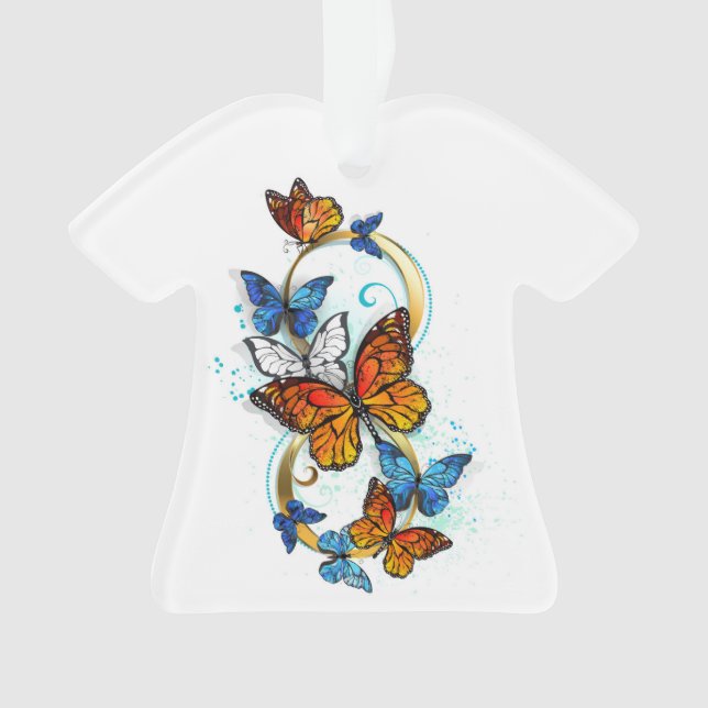 Unendlichkeit von Monarchfaltern Ornament (Vorderseite)