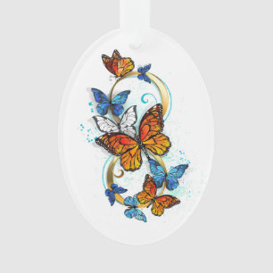 Unendlichkeit von Monarchfaltern Ornament