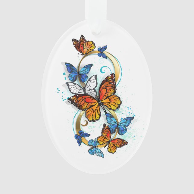 Unendlichkeit von Monarchfaltern Ornament (Vorderseite)