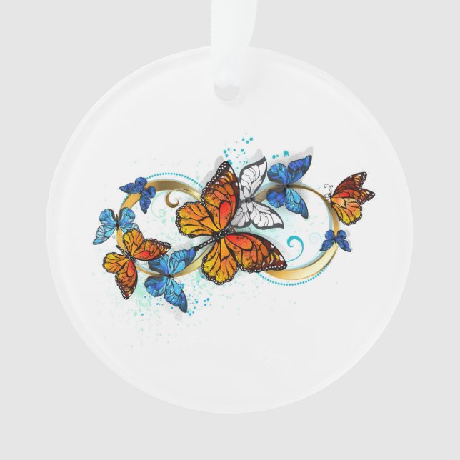 Unendlichkeit von Monarchfaltern Ornament (Vorderseite)