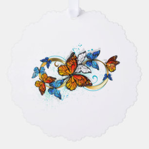 Unendlichkeit von Monarchfaltern Ornament Karte