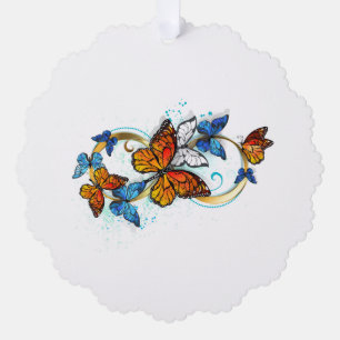 Unendlichkeit von Monarchfaltern Ornament Karte