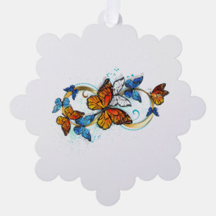 Unendlichkeit von Monarchfaltern Ornament Karte