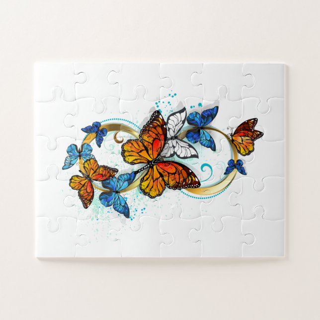Unendlichkeit von Monarchfaltern Puzzle (Horizontal)