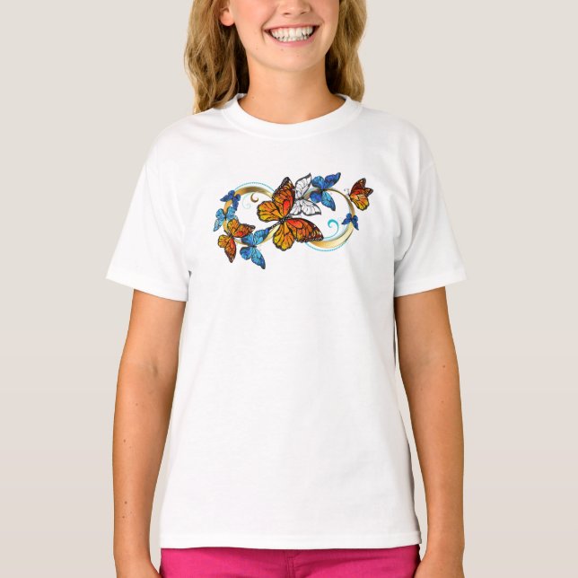 Unendlichkeit von Monarchfaltern T-Shirt (Vorderseite)