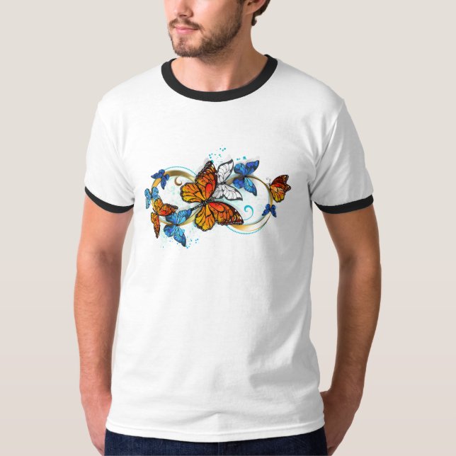 Unendlichkeit von Monarchfaltern T-Shirt (Vorderseite)