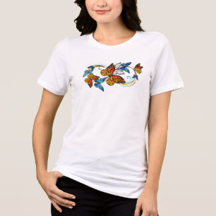 Unendlichkeit von Monarchfaltern Tri-Blend Shirt