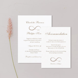 Unendlichkeits-Symbol Hochzeitshotel-Info-Beilagek Begleitkarte