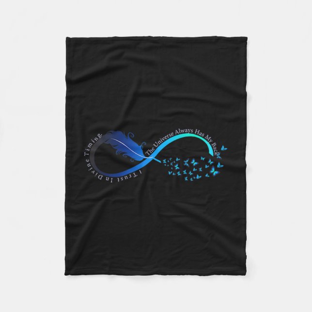 Unendlichkeits-Symbol Retro Damen Forever Sitivity Fleecedecke (Vorderseite)