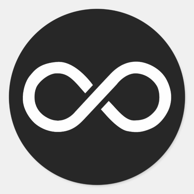 Unendlichkeitsideologie Runder Aufkleber (Vorderseite)