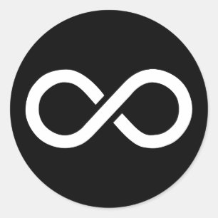 Unendlichkeitsideologie Runder Aufkleber
