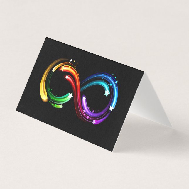 Unendlichkeitssymbol aus Regenbogenkometen (Vorderseite)