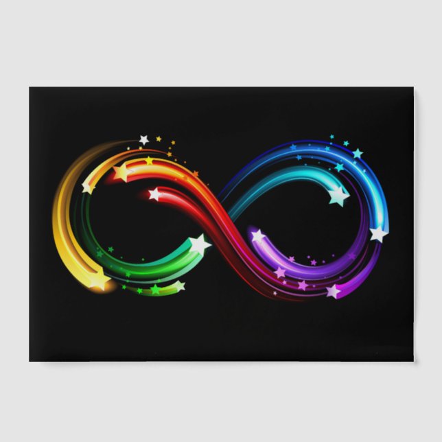 Unendlichkeitssymbol aus Regenbogenkometen (Vorderseite)