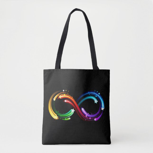 Unendlichkeitssymbol aus Regenbogenkometen (Vorderseite)