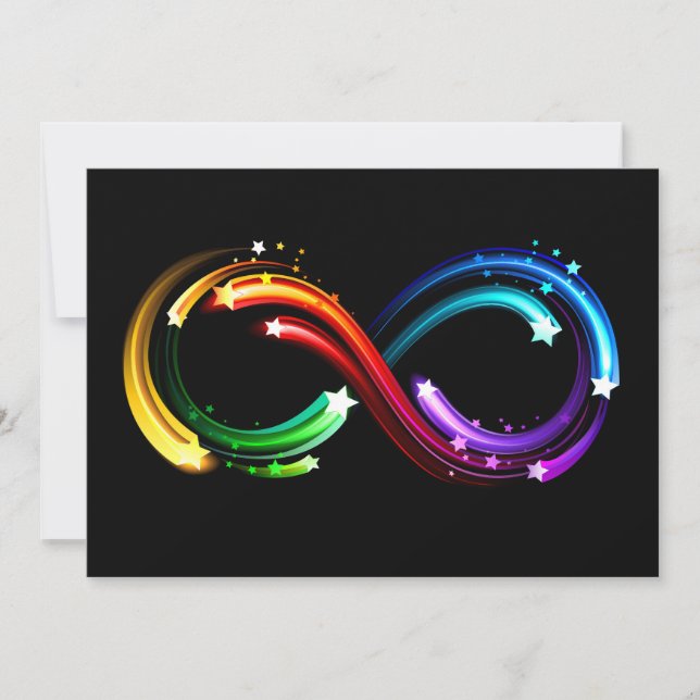 Unendlichkeitssymbol aus Regenbogenkometen (Vorderseite)