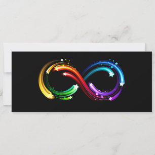 Unendlichkeitssymbol aus Regenbogenkometen Einladung