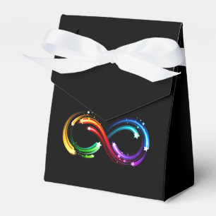 Unendlichkeitssymbol aus Regenbogenkometen Geschenkschachtel