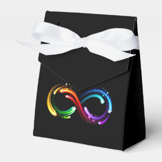 Unendlichkeitssymbol aus Regenbogenkometen Geschenkschachtel