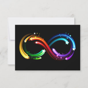 Unendlichkeitssymbol aus Regenbogenkometen Karte