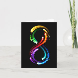 Unendlichkeitssymbol aus Regenbogenkometen Karte