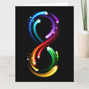 Unendlichkeitssymbol aus Regenbogenkometen Karte