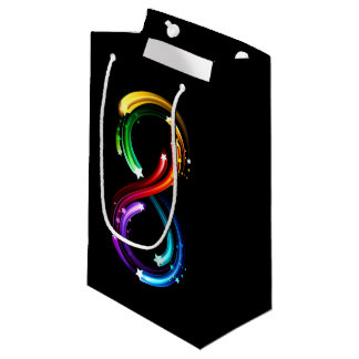 Unendlichkeitssymbol aus Regenbogenkometen Kleine Geschenktüte