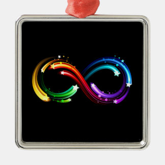 Unendlichkeitssymbol aus Regenbogenkometen Ornament Aus Metall