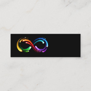 Unendlichkeitssymbol aus Regenbogenkometen Telefonnummerkarte