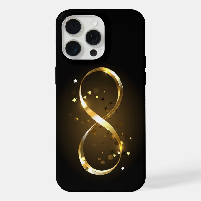 Unendlichkeitssymbol Golden iPhone Hülle (Rückseite)