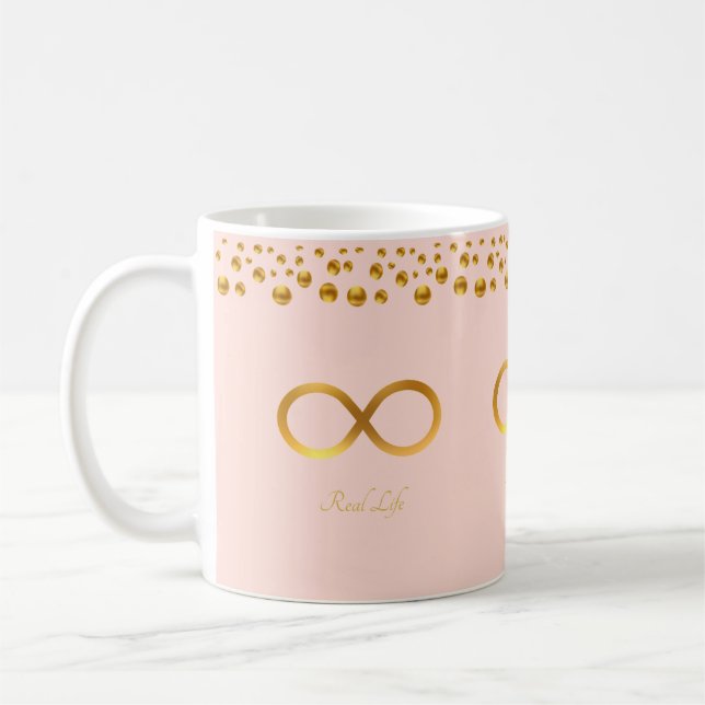 Unendlichkeitssymbol golden kaffeetasse (Links)