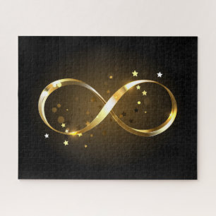 Unendlichkeitssymbol in Gold Puzzle