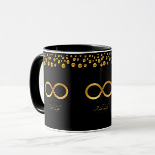 Unendlichkeitssymbol in Gold Tasse