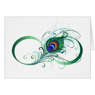 Unendlichkeitssymbol mit Peacock Feather