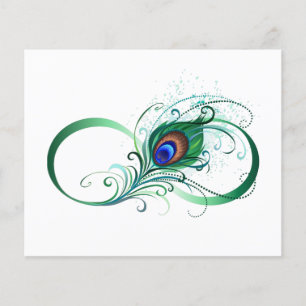 Unendlichkeitssymbol mit Peacock Feather