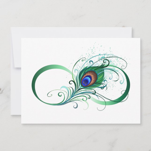 Unendlichkeitssymbol mit Peacock Feather (Vorderseite)