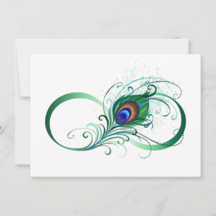 Unendlichkeitssymbol mit Peacock Feather