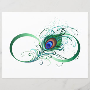 Unendlichkeitssymbol mit Peacock Feather