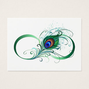 Unendlichkeitssymbol mit Peacock Feather
