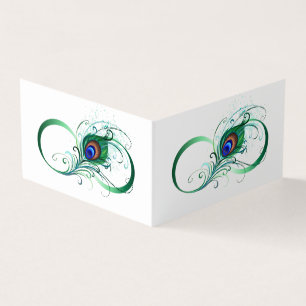 Unendlichkeitssymbol mit Peacock Feather