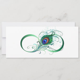 Unendlichkeitssymbol mit Peacock Feather Ankündigung