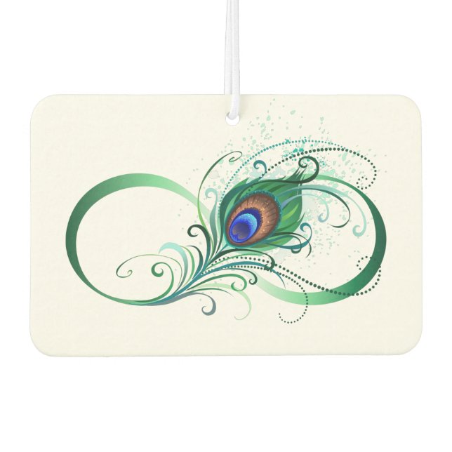 Unendlichkeitssymbol mit Peacock Feather Autolufterfrischer (Vorderseite)