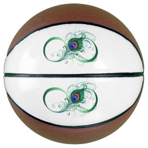 Unendlichkeitssymbol mit Peacock Feather Basketball