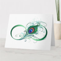 Unendlichkeitssymbol mit Peacock Feather