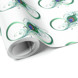Unendlichkeitssymbol mit Peacock Feather Geschenkpapier