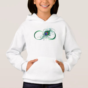 Unendlichkeitssymbol mit Peacock Feather Hoodie